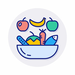 Healthy Food icon in vector. Logotype