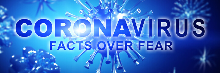 Coronavirus outbreak, microscopic view of influenza virus cells. 3D illustration