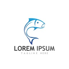 Naklejka premium Fish logo template