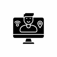 Digital Nomad Man icon in vector. Logotype
