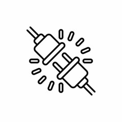 Unplugging icon in vector. Logotype