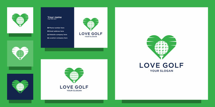 Golf love logo and business card