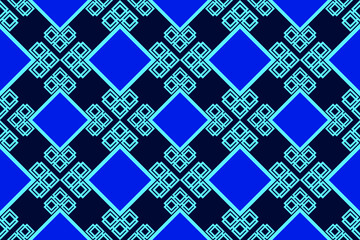 Seamless vector background with navy blue tone geometric repeating pattern background Suitable for destroying fabrics, textile patterns, wallpaper.