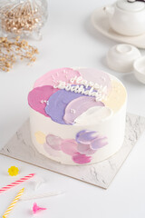 Small bento cake as a birthday present with Korean style cakes.