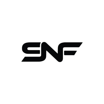 SNF Letter Initial Logo Design Template Vector Illustration