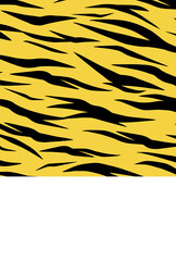 トラ柄と白色のコピースペースの年賀状素材