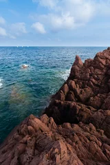 Tapeten Rocks in the Mediterranean Sea in Saint Raphael, France summer 2021. © michael