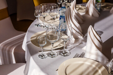 serving devices on the table in the restaurant