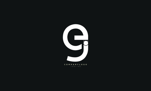 EGJ, EJ, JEG, JE, Abstract initial monogram letter alphabet logo design