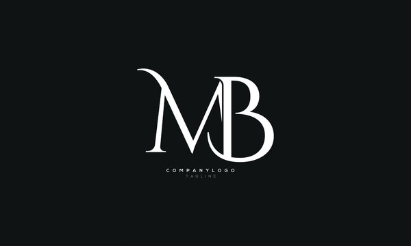 MB, BM, Abstract initial monogram letter alphabet logo design