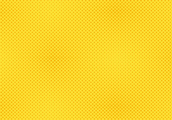 Pop art pattern. Halftone comic background. Yellow dotted texture. Cartoon retro print. Geometric duotone banner with half tone effect. Gradient design with polka dots. Vector illustration.