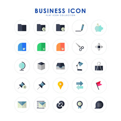 Business Flat Icon with Color