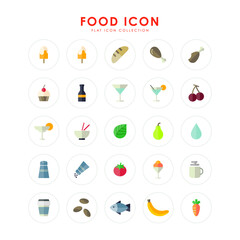 Food and Drink Flat Icon with Color