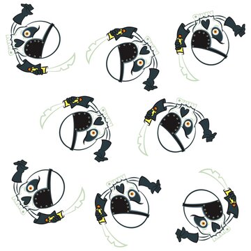Skull pirate pattern with background kids design