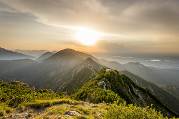 sunrise in the mountains