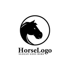 Simple horse logo design template