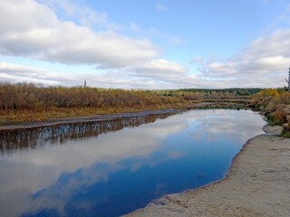 Autumn evening, Pra River, Ryazan Region, Russia