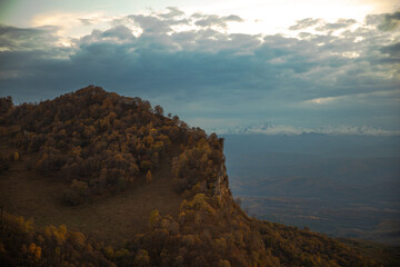 sunset in the mountains