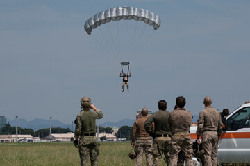 paratrooper in the sky