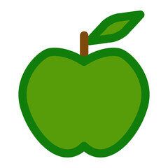 Simple vector apple in green apple