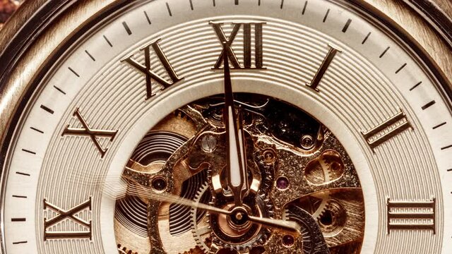 Close up on vintage clock