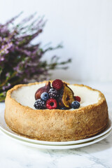 cake with berries