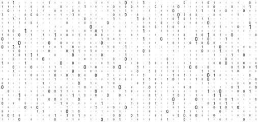 Vector streaming binary code background. Matrix background with numbers 1.0. Coding or hacking concept. Vector illustration.