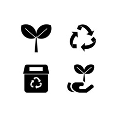 Black environment icon design collection