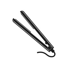 Hair straighten icon. Vector. Flat design.