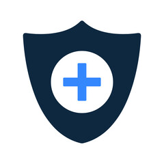 Healthy, protect, shield icon. Simple editable vector design isolated on a white background.