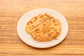 Synchronized Mexican ham and cheese quesadillas