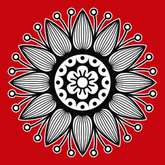 Vector pattern in the shape of a symmetrical flower