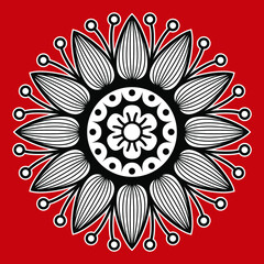 Vector pattern in the shape of a symmetrical flower