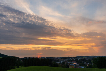 Bad Zell bei Sonnenuntergang