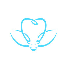 Logo Dental and Leaf Icon