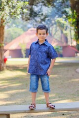 little child playing in the park