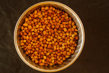 Bowl of coriander seeds.