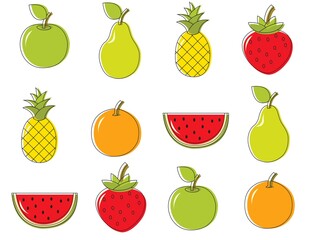 set of fruits