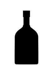 Absinthe bottle icon. (Absinthe bottle vector silhouette) 