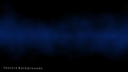 A signal background of a Blue fog in black color texture background  testing.