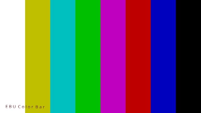 Signal background of a EBU Color bar testing.