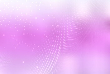 Light Pink vector Glitter abstract illustration with blurred drops of rain.