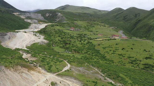 aerial view of moutain 