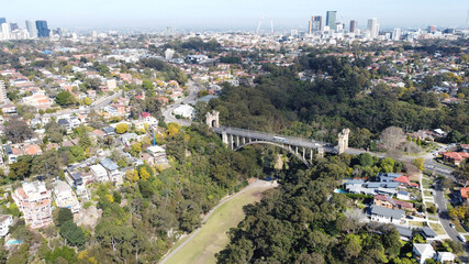 aerial view of the city