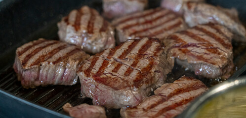 Beef in the pan