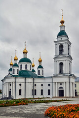 Fototapeta na wymiar Russia. The town of Uglich. Epiphany Convent. Church of the Icon of the Mother of God Feodorovskaya