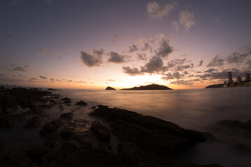 Obraz premium maritime landscape of the mexican pacific in the port of Mazatlan, SInaloa, Mexico
