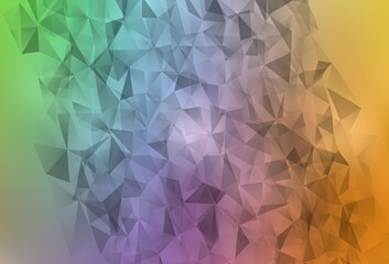 Light Multicolor vector abstract mosaic pattern.