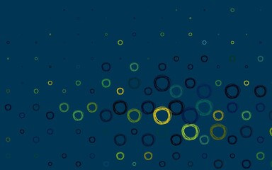 Light Blue, Green vector background with bubbles.