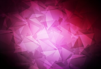 Fototapeta premium Dark Pink vector shining triangular background.